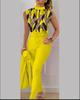 Stylish Spring Sleeveless Women's Print Casual Outfit (No Jacket)