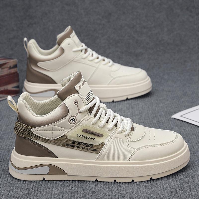 

Мужская обувь хайтопы кеды студенческая молодежная белая обувь осень 2024 новая повседневная спортивная трендовая обувь мужская на плоской подошве 39