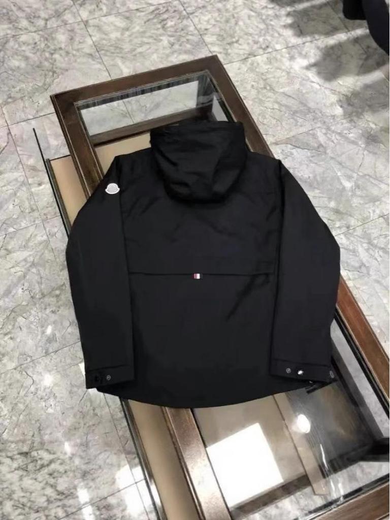 Europejska męska kurtka wiatrówka z kapturem - Moda wiosenna 2025, Krój slim fit, Nadruk z literami.