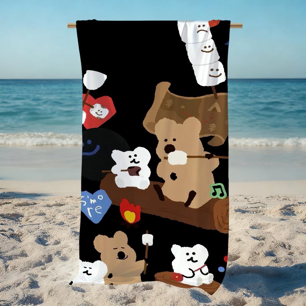 D-Dinotaeng-g CUTE CARTOON Towel Beach Quick Dry Soft Pool Towels Gift for Travel Gym Shower Camping Sports