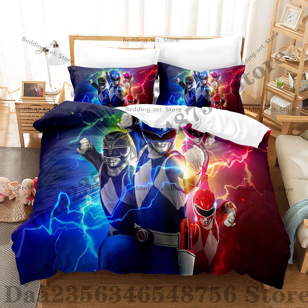 Comforter Personality Mighty Morphin Bedding Set Single Twin Full Queen King Size Bed Set Kids Bedroom s Anime Bed