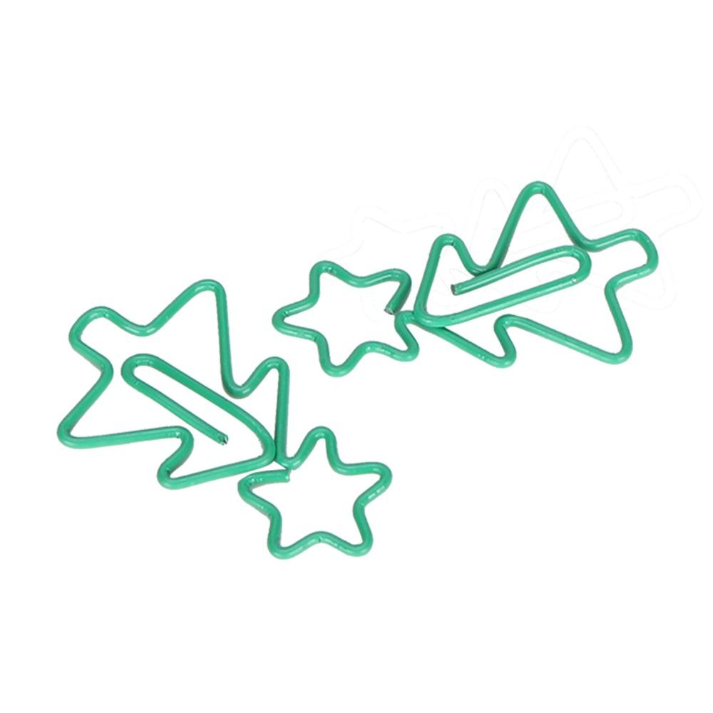 30Pcs 3.2 X 1.9cm Paper Clips Green Fun Paper Clips Stationery Supplies Paperclips  Book Marking