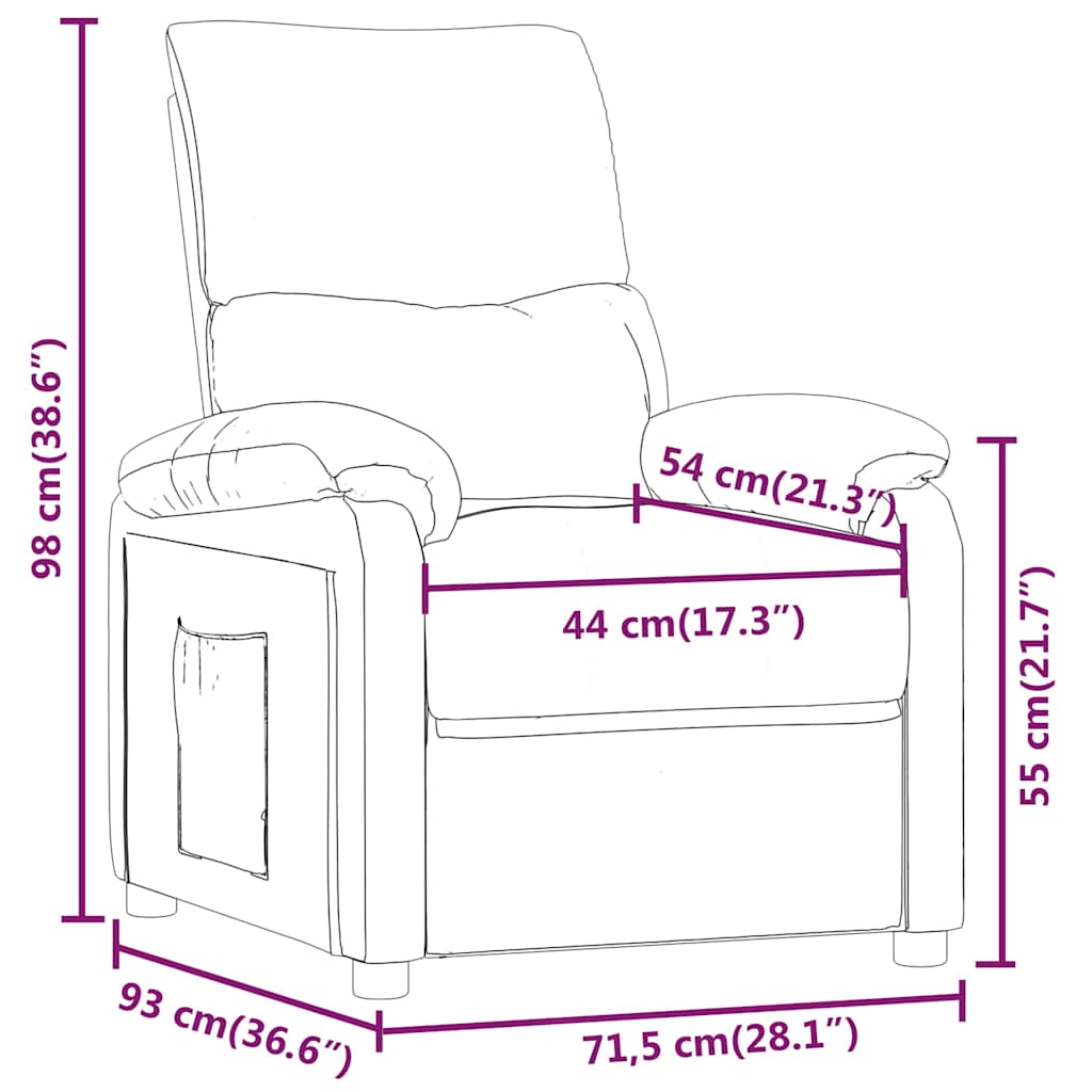 Relax Chair Black Fabric