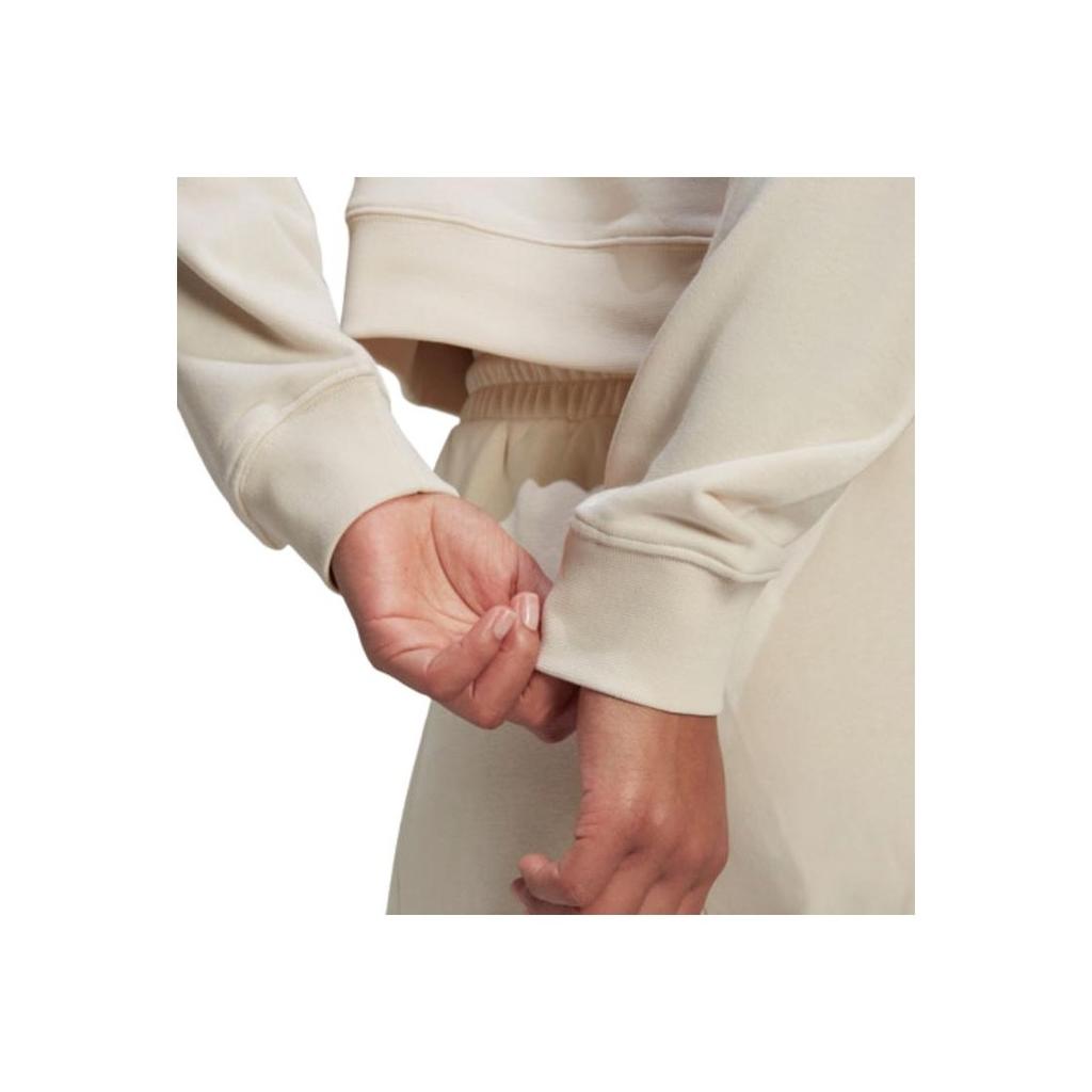 Adidas Originals Clover SS22 Solid Color Big Logo Hoodie Women Hoodie Yellow White HU1610