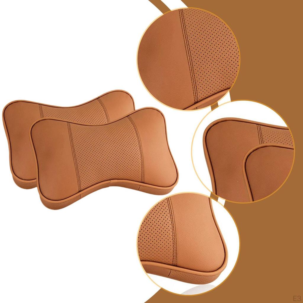2 Pieces Car Neck Pillow Headrest Automotive Accessories Easy to Install Soft