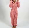 2024 Trendy Europese & Amerikaanse Fleece-Gevoerde Hooded Jumpsuit Pyjama voor Dames