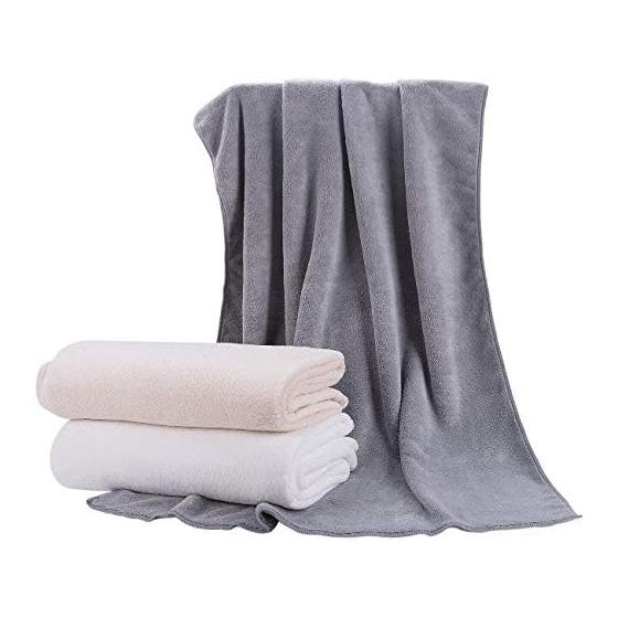 Oseamaid Bath Towel, Large Size, Set of 5 in 5 Colors, Microfiber Towel, Absorbent, Quick Drying, Antibacterial, and Deodorizing (White, Beige, Gray,