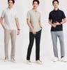 Langdeng Men's Breathable Short-Sleeved Polo Shirt