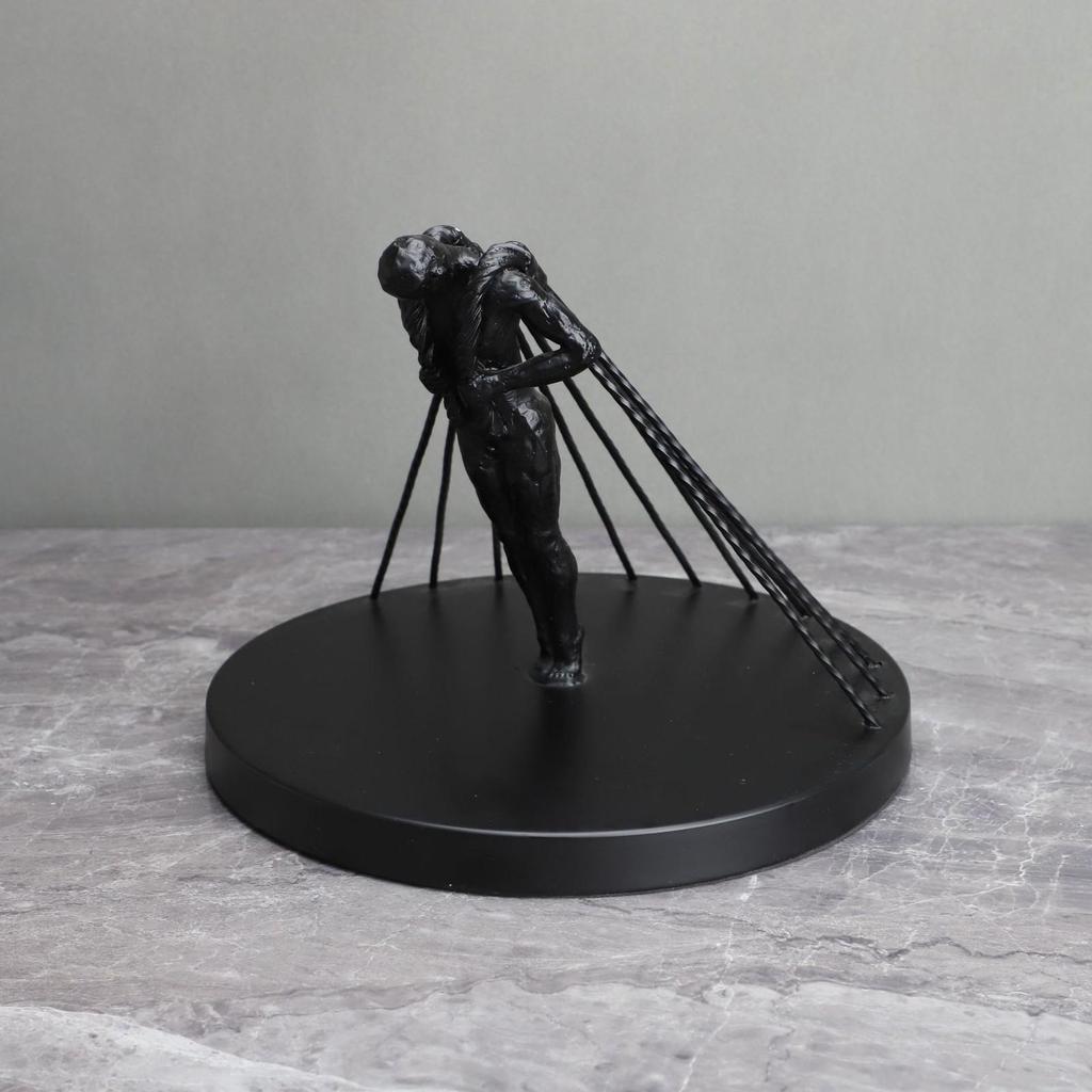 Winged Figure Sculpture Indoor Resin Winged-Figure Decor Compact for Dining Area