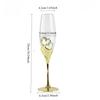 Kristall-Champagnergläser, Hochzeitskelche, Rotweingläser, europäische Sektgläser für den Haushalt, goldene Gläser