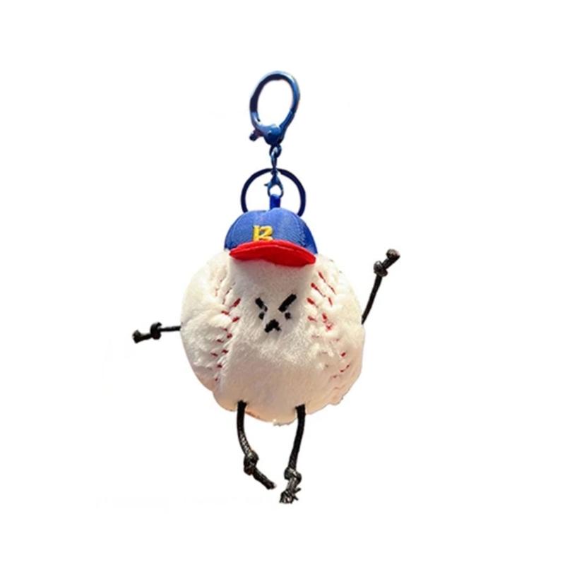 Unique Key Charm Pendant Sports Series Pendant Bag Pendant Keyring Plush Texture Present for Fashionable Lover