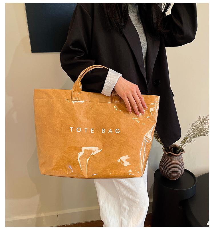 2025 Women's Large Capacity Transparent PVC Handbag - Fashionable, Water-repellent, Simple Style