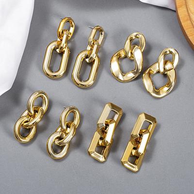 Exaggeration Korean Fashion Chain Drop Earrings Gift Jewelry Eardrop Big Earrings