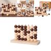 Wooden 3d Connect Four Puzzle Toy For Parentchild Interaction And Brain Development