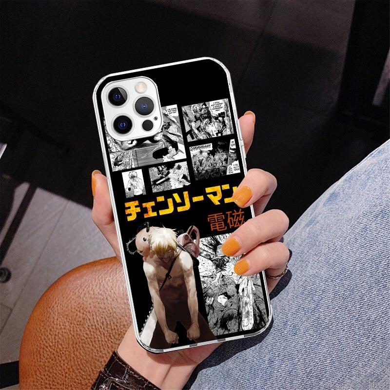 Anime Chainsaw Phone Case For iPhone 17 Air 16 Pro Max 16E 15 + 14 Plus 11 12 13 Mini 7 8 SE Gift Print Cover Fundas 16 Pro Max