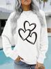 Womens Long Sleeve Pullover Sweatshirt Autumn Winter Fashion Valentines Day