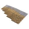 50pcs Titanium Coated Titanium Coated Drill Bits 135 Degree Point Angle Twist Drill Bits Set Metal