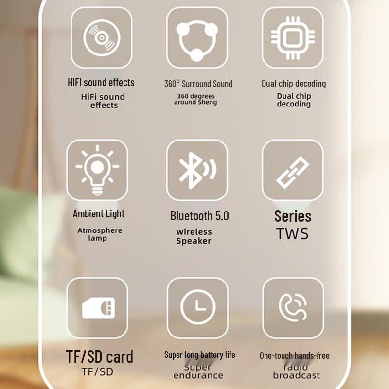 DW06 Smart Bluetooth Speaker with Alarm & Atmosphere Light (CN version)