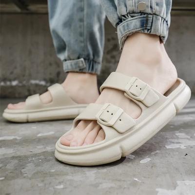 EVA Dicke Plattform Cloud Hausschuhe Herren Damen Kissen Slides Sandale Sommer Outdoor Strandschuhe Schnalle Zuhause Badezimmer Flip Flops 2024