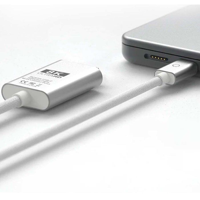 Câble USB-C vers HDMI - LINQ - ProCable - 8K Ultra HD - 2 mètres - Gris clair