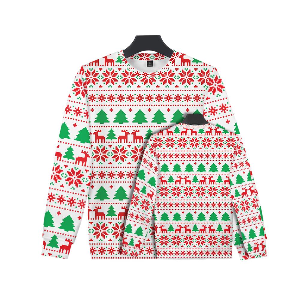 

Рождественский Лось Рождественская елка 3D Толстовка с принтом Весна и осень Толстовка с круглым вырезом и рисунком мультфильма