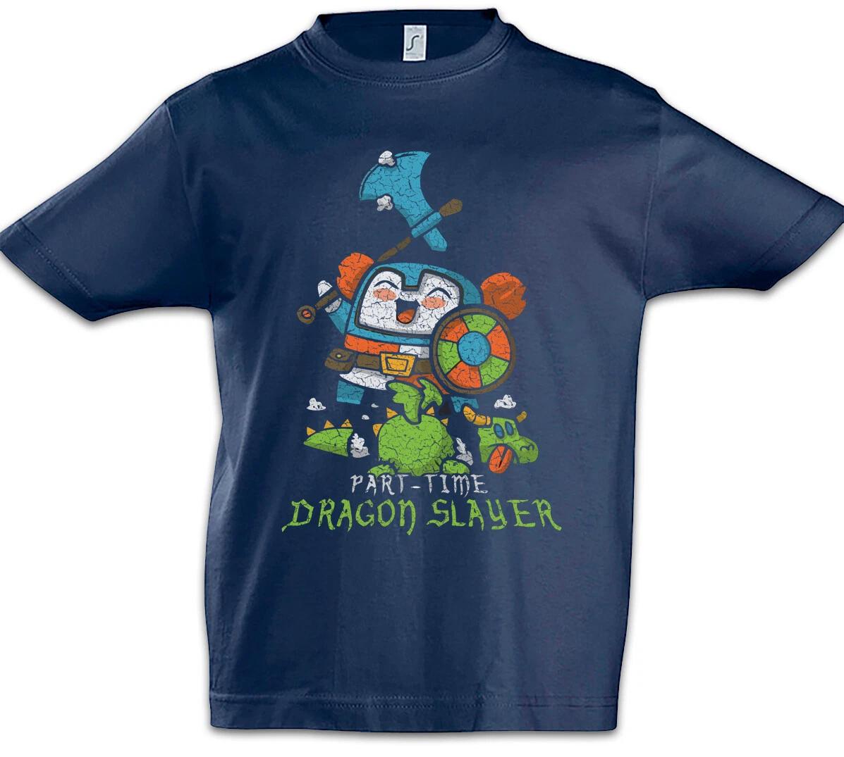 Part Time Dragon Slayer Kids Boys kids boys T-Shirt Pen & Paper Nerd RPG MMORPG Fun 130