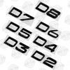 Auto Metal D8 D7 D6 D5 D4 D3 D2 Logo 3D Badge Lettering Decals Trunk Sticker For Volvo XC60 XC40 XC90 S40 S60 V40 V50 C70 T6 AWD