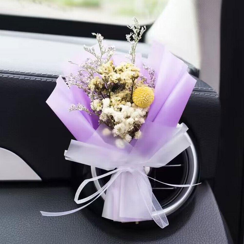 Mini Kytice Růží do Auta Sušené Květiny Výdech Klimatizace Aromaterapie Kreativní Květiny Mini Kytice Vůně do Auta Osvěžovač Vzduchu Ozdoba