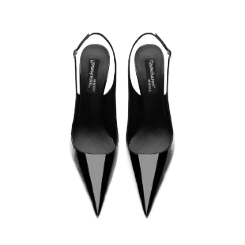Fashion 2025 Fashion Buckle Strap Women's High Heels New Slingbacks Dress Best Seller Comfortable Closed Toe Sandals Zapatos Mujer