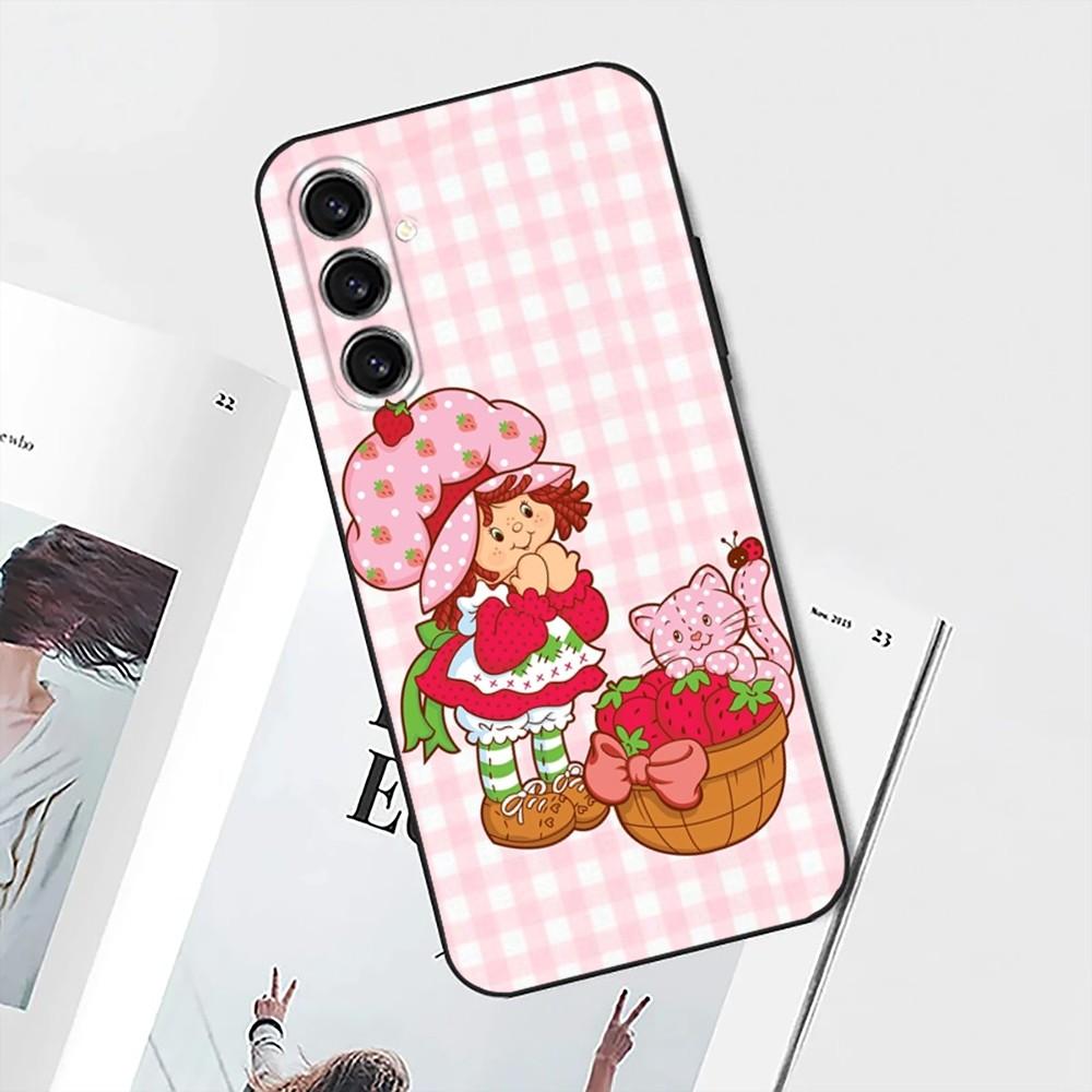 Strawberry Vintage S-Shortcake  Phone Case For Samsung S25,S24,S21,S22,S23,S30,Ultra,S20,Plus,Fe,Lite,Note,10 Black Soft Shell