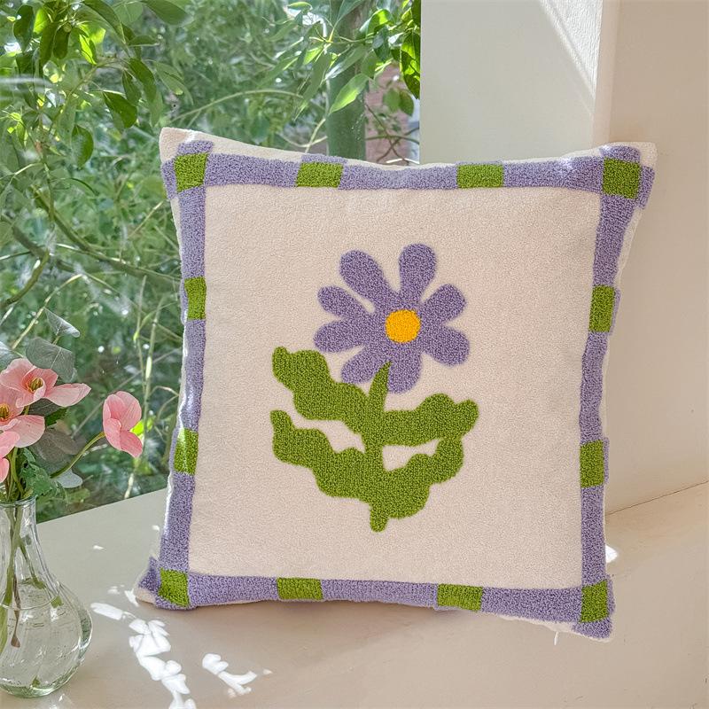 45x45cm Nordic Towel Embroidery Pillowcase Cojines Cotton Living Room Bedroom Headboard Decoration Throw Pillow Cushion Covers
