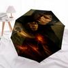 1pc Lord of the Rings Volcano Automatic Folding Umbrella - Compact 8-Rib Design, Durable Plastic & Iron1286L