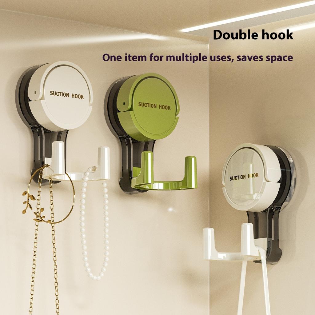 Suction Cup Hook Strong Vacuum No Punching Adhesive Hook Towel Rack Kitchen Bathroom Toilet Wall No Trace Removable