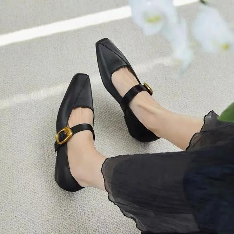 Hot Selling 2025 new Women Shoes Ladies Flat Fashion Vintage British Style Leather Oxford Loafer Comfy Casual Shallow Flats shoe