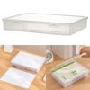 Large Clear Document Organiser Double Buckles Closure Stackable Storage Box for Book Certificates School Office Supplies