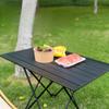 Venkovní Kempingový Skládací Stůl Přenosný Piknikový Barbecue Stolek Ultralehký Skládací Stolek s Rolovací Deskou Kempování Turistika Rybaření Kovové Stoly
