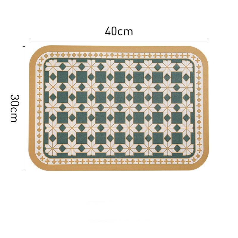 Washable Leather Placemats Wipe-Clean PVC Table Mats for Kitchen, Dining Room & Outdoor Use