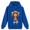 Kindermode Cartoon Anime Protagonist Luffy Aufdruck Hoodie Herbst Winter Warm Bequem Lässig Täglicher Hoodie
