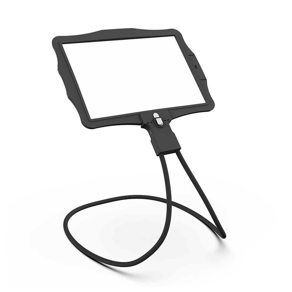 

Нависна лупа з підзарядкою 50 світлодіодів, перемикання горизонтального та вертикального положення, великий екран для читання чорний