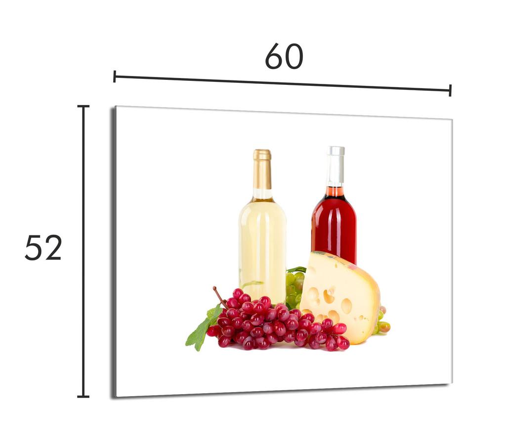 Glass Hob Protector 60x52 Wine
