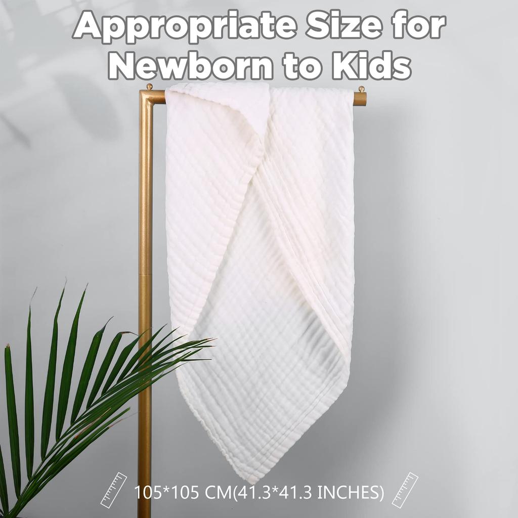 Soft Baby Gauze Muslin Cotton Baby Bath Instant Suitable for Sensitive Newborn Printed 120x120cm Towel, Towel, 100% Cotton, Soft, Absorbent, Drying,