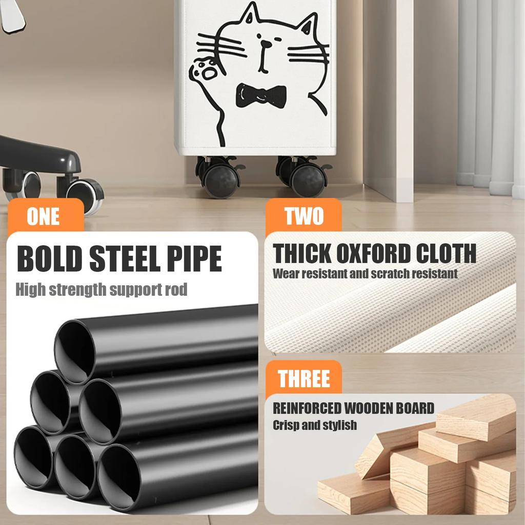 Fashion Foldable Stationery Organizer Handcart Organizers Office Desk Organizing Plastic Boxes Accessories School Supplies