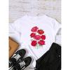 Style Flower Trend Clothing Graphic T-shirts Lady Short Sleeve T Shirt Women Print Female Fashion Clothes Casual Tee