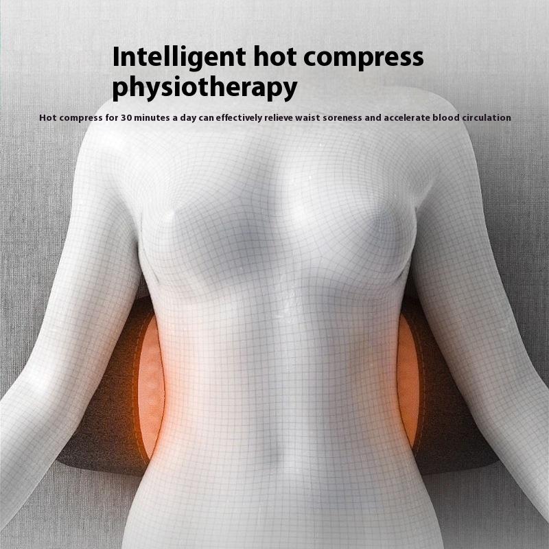 Waist Pillow Bed Sleep Lumbar Support Pad Constant Temperature Hot Compress Cushion Massage Relaxation Therapy Machine Vibrator