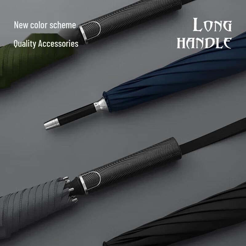 MAYDU Men's Business Semi-Automatic Long Handle Umbrella