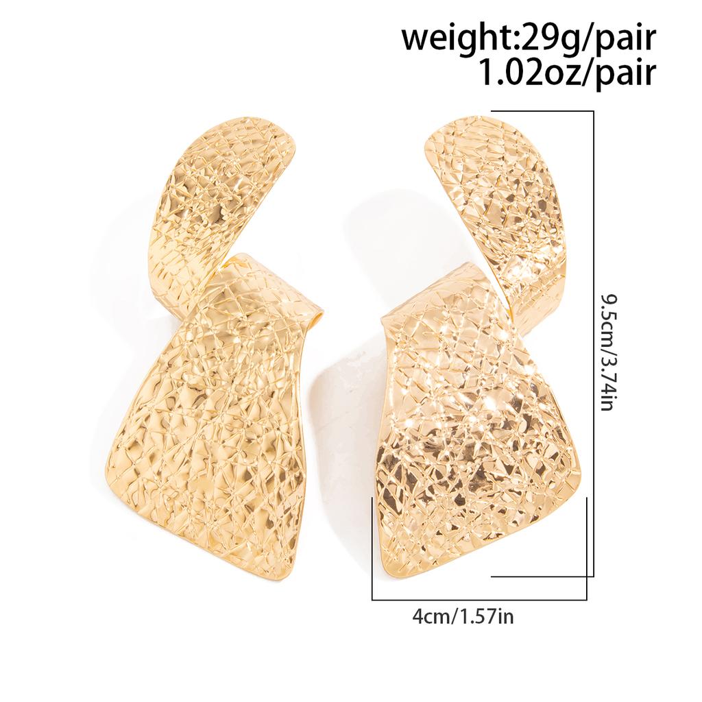 SHIXIN Personality Irregular Twisted Pendant Earrings Women Punk Fashion Geometric Big Drop Earrings Lady Jewelry Accessories