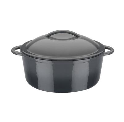 GSW Cast Iron Saucepan 24 Cm - 4.0 Liters GREY SHADOW
