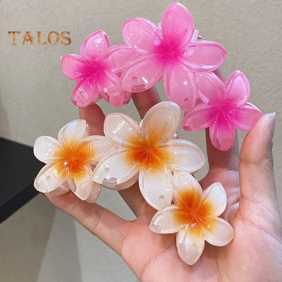Flower Shape Hair Claw Strong Grip Anti-slip Hair Clip Shower Back Head Hair Clip Vacation Hair Accessories