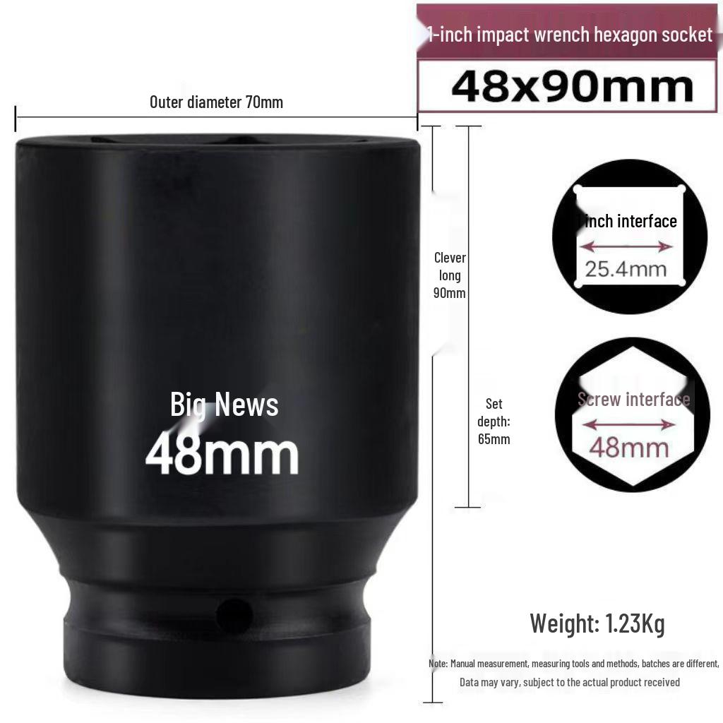 1-Inch Heavy-Duty Air Impact Wrench with Extended Electric Pneumatic Socket for Truck Tires