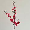Artificial Plum Blossom Branch - Decorative Faux Flower Arrangement for Home